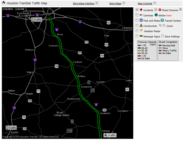 txdot houston traffic map