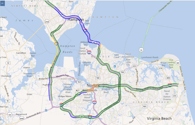 VDOT Hampton Roads Map